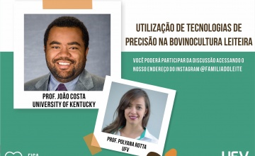 LIVE sobre tecnologias na pecuária leiteira com o Professor João Costa